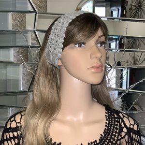NEW Handmade crochet Headband Gray Boho Style